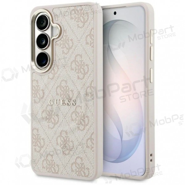Samsung Galaxy S26 hoesje - Guess PU Leather 4G Gold Frame Magnetic (roze)