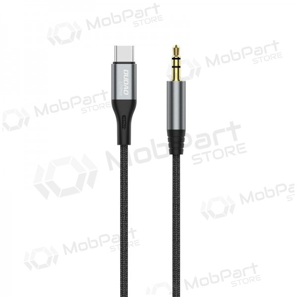 Audiokabel Dudao L11ProT USB-C naar 3,5 mm 1 m zwart