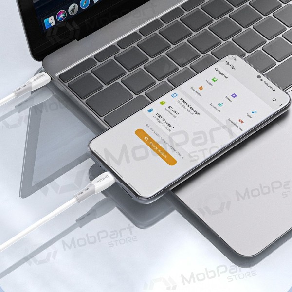 USB-C kabel Dudao L25SC USB-C naar USB-C 2 m 60 W wit