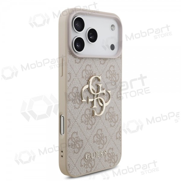Apple iPhone 17 Pro Max hoesje - Guess PU 4G Metal Logo (roze)