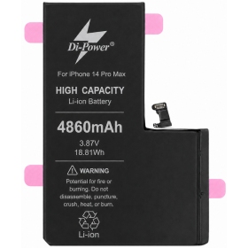 Apple iPhone 14 Pro Max batterij, accu Di-Power 4860 mAh (verhoogde capaciteit)