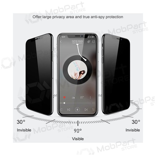 Apple iPhone 15 Plus screenprotector "Wozinsky Privacy 5D Full Glue"