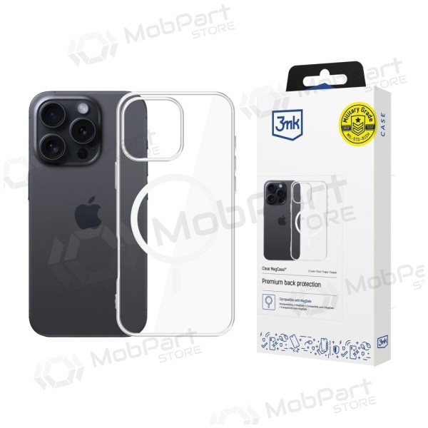 Apple iPhone 16 Pro hoesje - 3MK Clear MagCase (transparant)