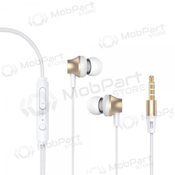 Handsfree Devia Metal In-ear 3,5mm (gouden)
