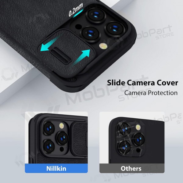 Apple iPhone 14 Plus Nillkin Lederen hoesje (blauw)