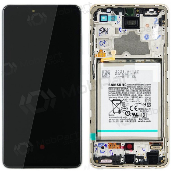 Samsung Galaxy A72 scherm (wit) (met frame) (origineel)