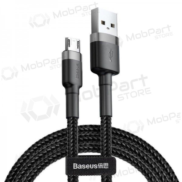 USB kabel Baseus Cafule microUSB 2.0m 1.5A (grijs-zwart) CAMKLF-CG1