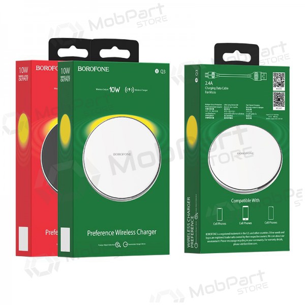 Lader draadloze Borofone BQ3 (10W) (zilverachtig)