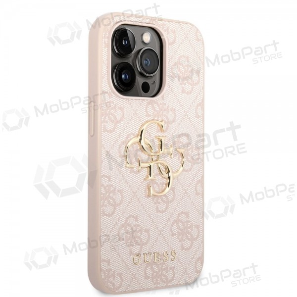 Apple iPhone 14 Pro Max hoesje - Guess PU 4G Metal Logo (roze)
