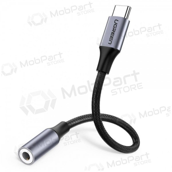 Audioadapter Ugreen AV161 USB-C naar 3.5 mm grijs
