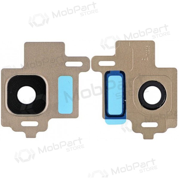 Samsung Galaxy S8 cameraglas (met frame) (goud)