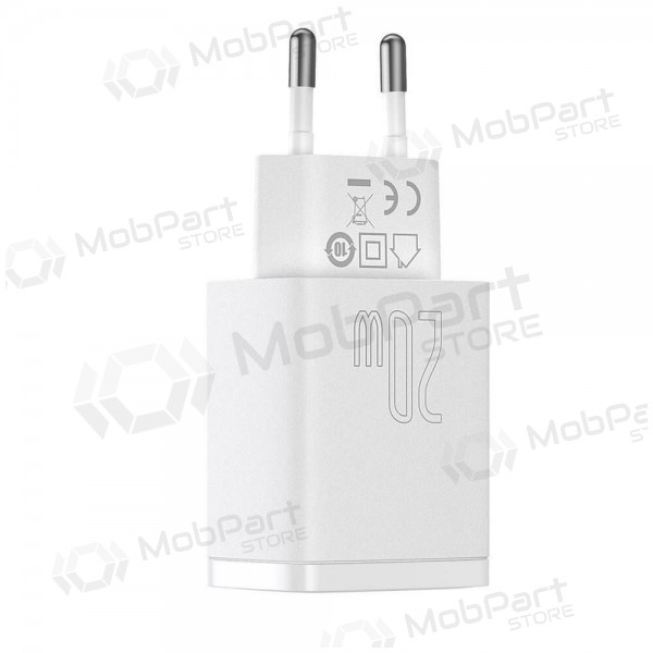 Oplader Baseus USB + Type-C 20W CCXJ-B02 (wit)