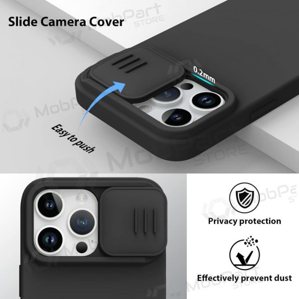 Apple iPhone 15 Pro Max hoesje „Nillkin Silicone“ (zwart)