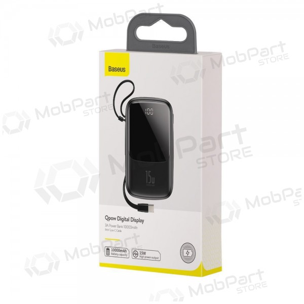 Externe batterij Power Bank Baseus Q Pow With Type-C Cable 10000mAh zwart PPQD-A01
