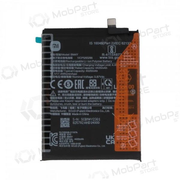 Xiaomi Poco F3, Mi 11i, Redmi K40 batterij, accu (BM4Y) (origineel)