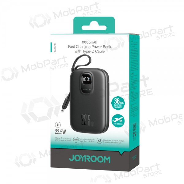 Externe batterij Power Bank Joyroom JR-PBF17 22.5W with USB-C cable 10000mAh zwart