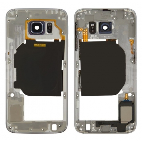 Samsung G920F Galaxy S6 Binnenframe (zwart) (gebruikt Grade B, origineel)