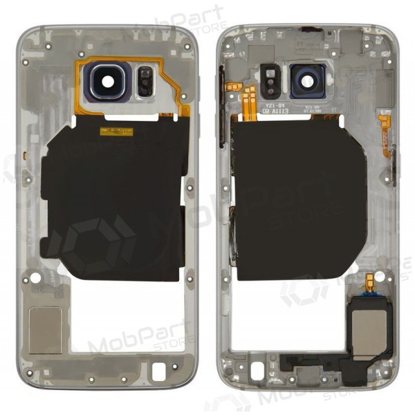 Samsung G920F Galaxy S6 Binnenframe (zwart) (gebruikt Grade B, origineel)