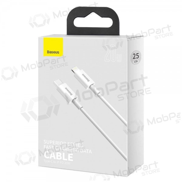 Kabel Baseus Superior Type-C - Lightning PD 20W 0.25m (wit) CATLYS-02