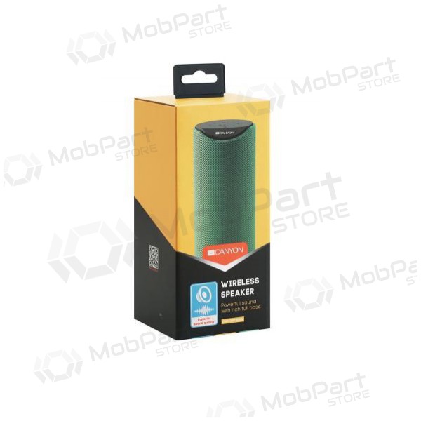 Bluetooth draagbare luidspreker CANYON CNS-CBTSP5 (MicroSD, AUX, BT V5.0, 1200mAh) (groen)
