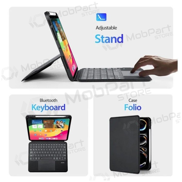 Apple iPad Pro 11 2024, 2025 hoesje met toetsenbord - Dux Ducis DK (zwart)