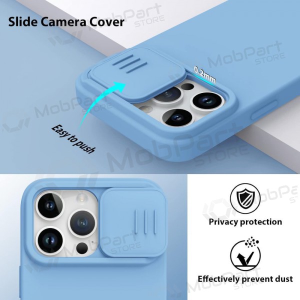 Apple iPhone 14 hoesje - Nillkin Silicone (lichtblauw)