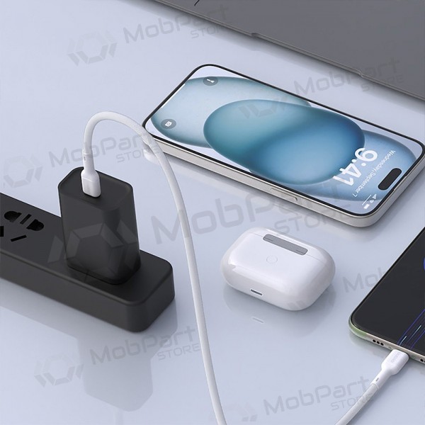 USB-C kabel Dudao L9C USB-C naar USB-C 1 m 65 W wit