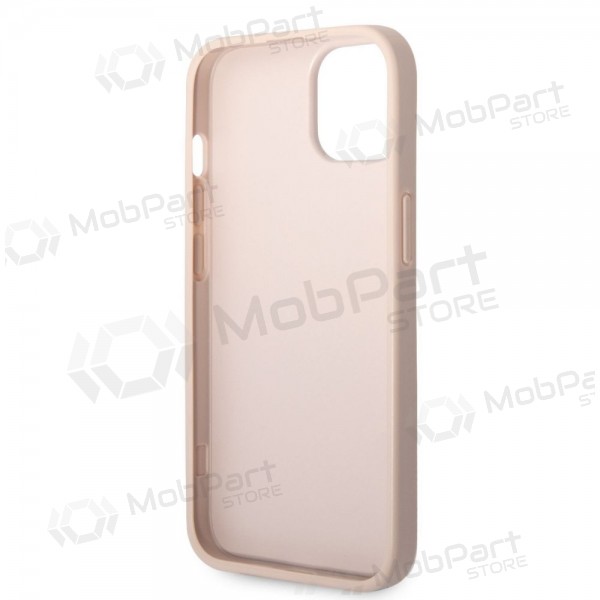 Apple iPhone 14 hoesje - Guess PU 4G Metal Logo (roze)