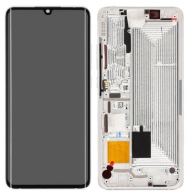 Xiaomi Mi Note 10 / Mi Note 10 Pro scherm (wit) (met frame) (origineel)
