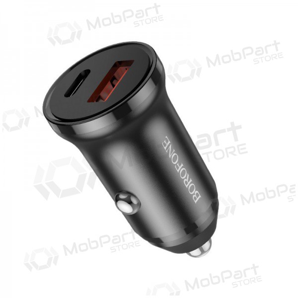 Lader automobilinis Borofone BZ18A USB-A/Type-C PD20W+QC3.0 (zwart)