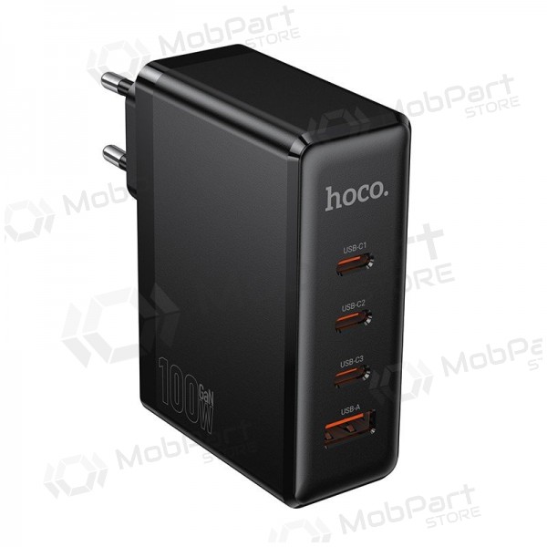 Telefoonoplader Hoco N85 100 W 3x USB-C + USB-A zwart