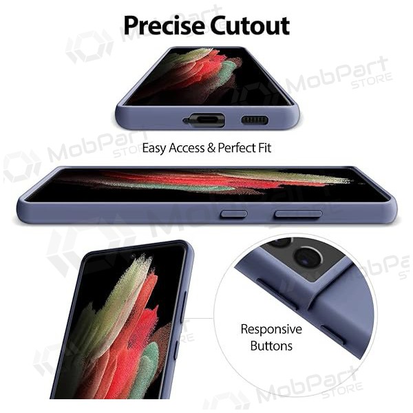 Samsung Galaxy S25 hoesje Mercury - Silicone Case (lavendelgrijs)