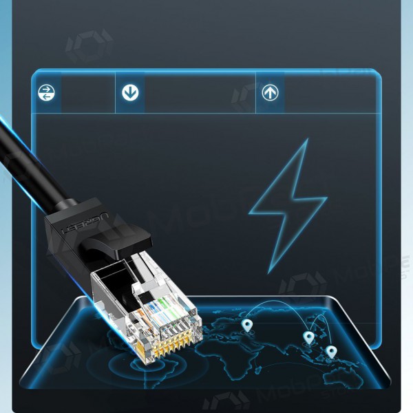 Kabel Ugreen RJ45 Cat 6 UTP 1000Mbps 2.0m (zwart)