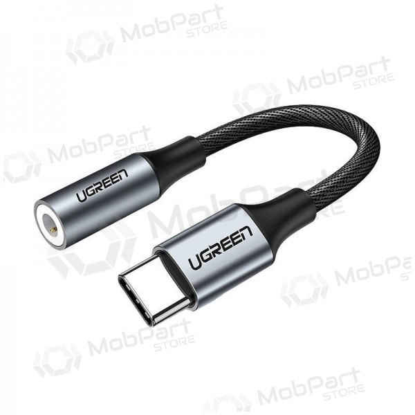 Audioadapter Ugreen AV161 USB-C naar 3.5 mm grijs