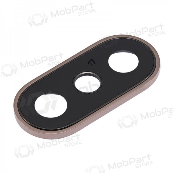 Apple iPhone XS / XS Max cameraglas (goud) (met frame)