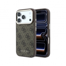 Apple iPhone 18 Pro hoesje - Guess PU Leather 4G Gold Frame MagSafe