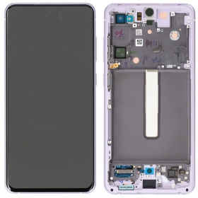 Samsung Galaxy S21 FE 5G scherm (lavendel) (met frame) (origineel)