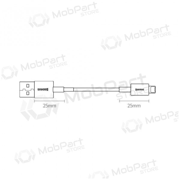 USB kabel Baseus Superior Lightning 2.4A 0.25m (wit) CALYS-02