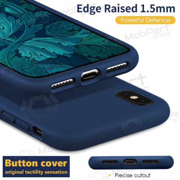 Apple iPhone 13 Pro Max hoesje - Liquid Silicone - 1.5mm (donkerblauw)