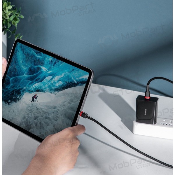 USB-C kabel Baseus Cafule CATKLF-ALG1 USB-C naar USB-C 2 m 100 W zwart