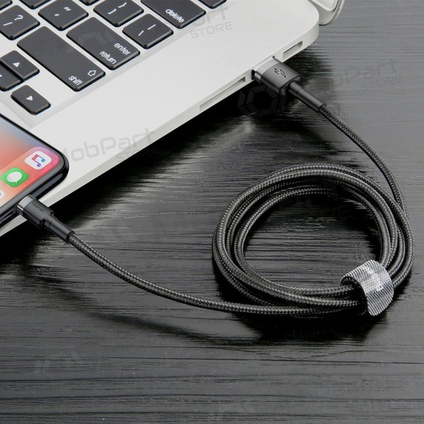 USB kabel Baseus Cafule USB-A to Lightning 1.5A 2.0m grijs-zwart CALKLF-CG1