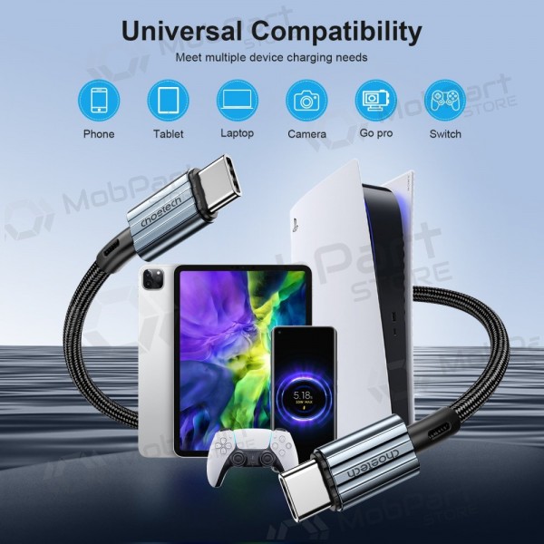 USB kabel Choetech XCC-1015 USB-C to USB-C PD60W 2.0m zwart