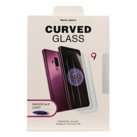 LCD apsauginis stikliukas Nano Optics 5D UV Glue Samsung S928 S24 Ultra lenktas clear