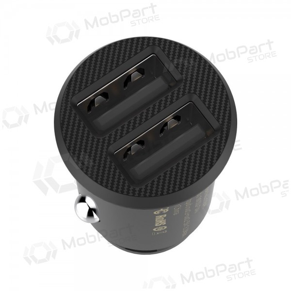 Lader automobilinis Baseus Grain (3.1A) x 2 USB CCALL-ML01 (zwart)