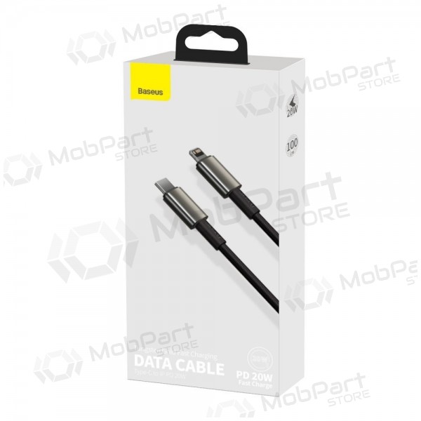 Lightning kabel Baseus Tungsten CATLWJ-01 USB-C naar Lightning 1 m PD 20 W zwart