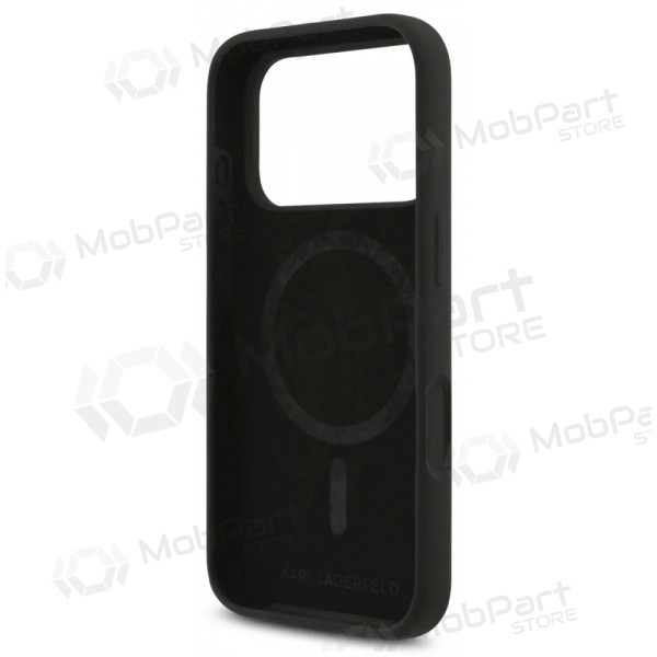 Apple iPhone 17 Pro hoesje - Karl Lagerfeld Liquid Silicone Karl and Choupette MagSafe (zwart)