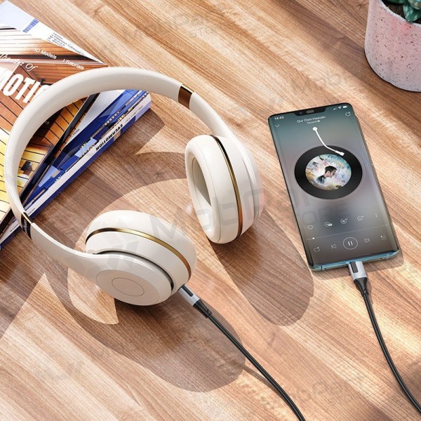 Audio kabel Borofone BL19 USB-C to 3,5mm zwart