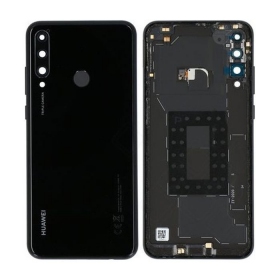 Huawei Y6p 2020 achterkant batterijklep (Midnight Black) (gebruikt, grade C, origineel)
