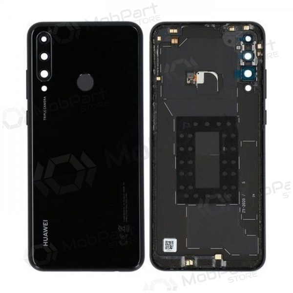 Huawei Y6p 2020 achterkant batterijklep (Midnight Black) (gebruikt, grade C, origineel)