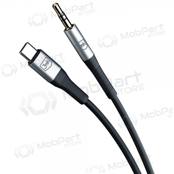 Audiokabel 3mk USB-C naar 3.5 mm 1 m zwart
